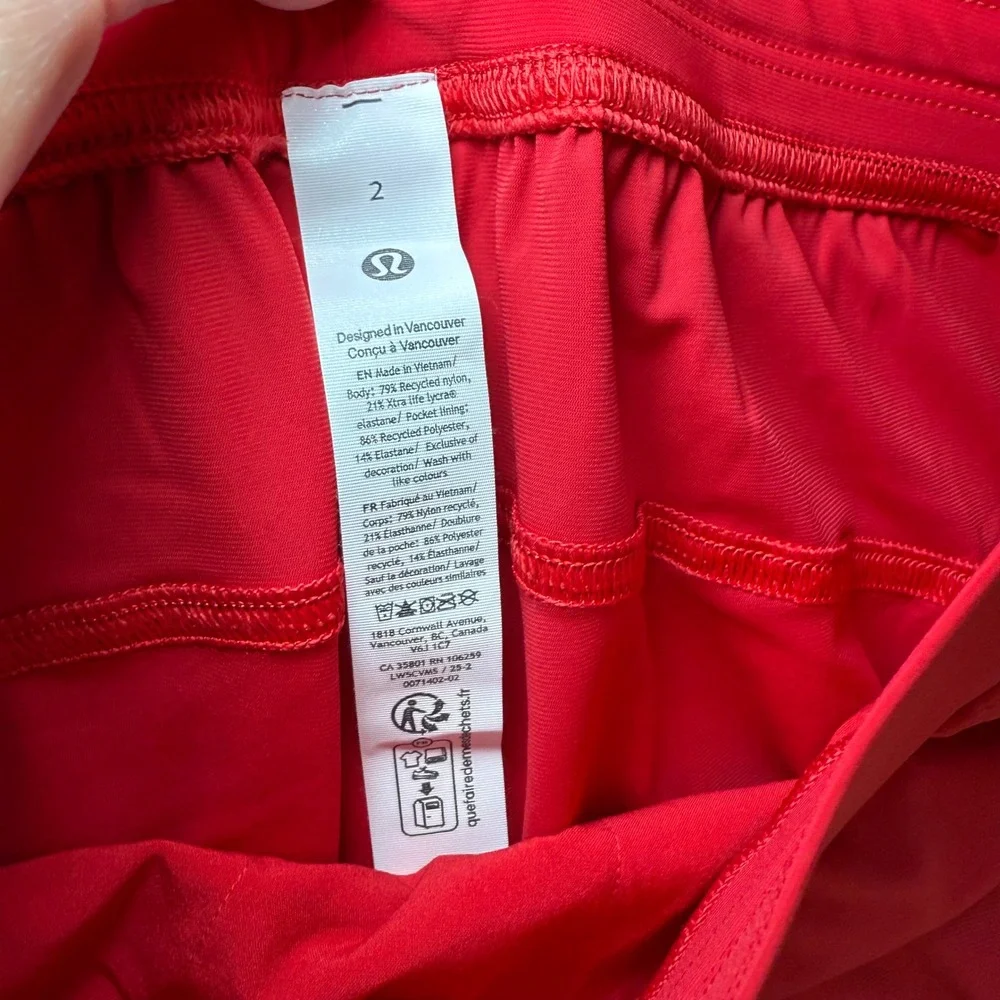 NWT Lululemon Adapted State HR‎ Jogger Red Lightweight Athletic Pants Women's